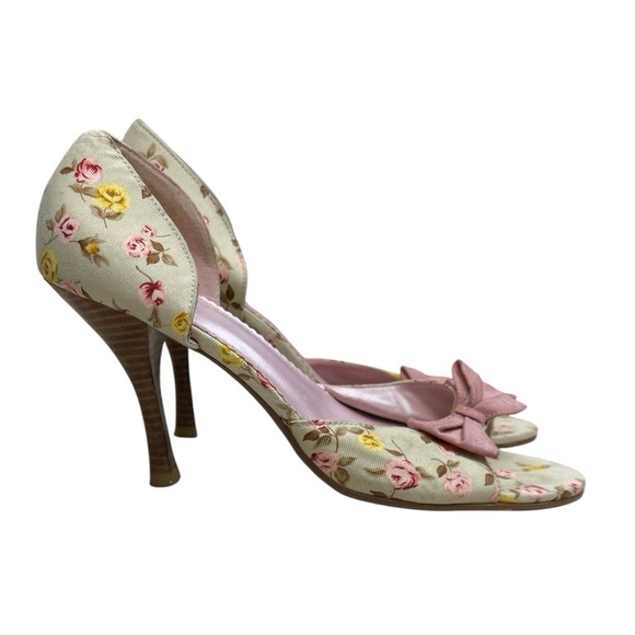 Bakers Florence Floral High Heel Open Toe Heels - Picture 1 of 5